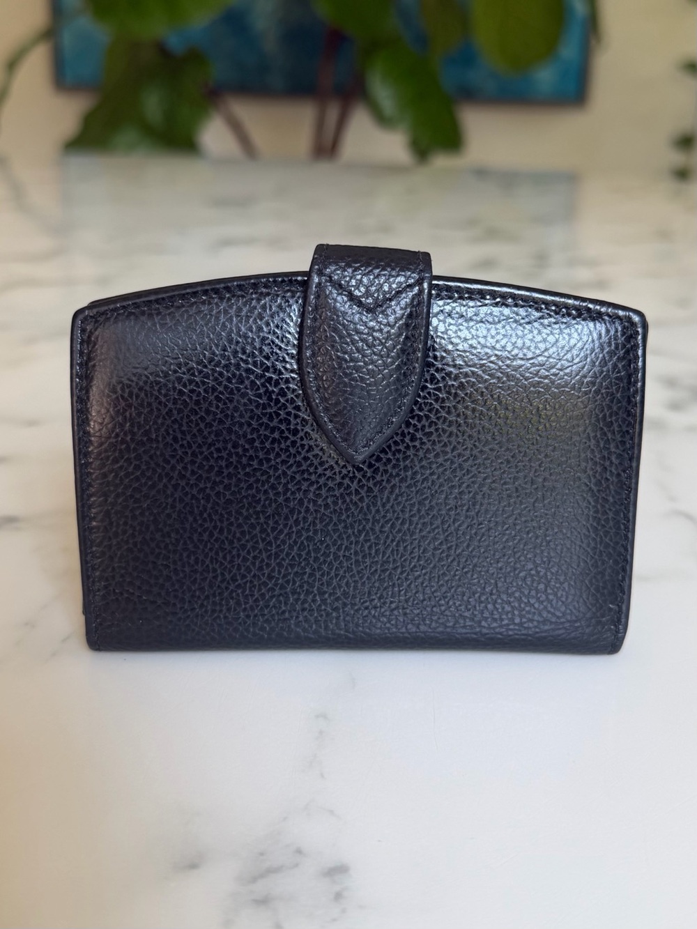 Coach Vintage Madison Card Case Wallet 4484 Black Leather 90's Italy
